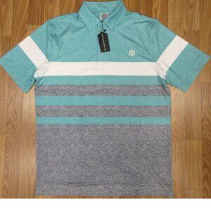 BENJAMIN DAVID REGULAR FIT POLY/SPANDEX POLO GOLF SHIRT Sz LARGE, L